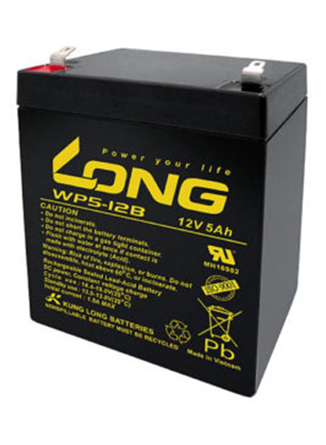 Long Rechargeable Lead Acid Battery Black 