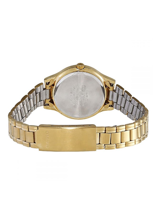 CASIO Women's Water Resistant Analog Watch LTP-1128N-9A - 27 mm - Gold - Image 2
