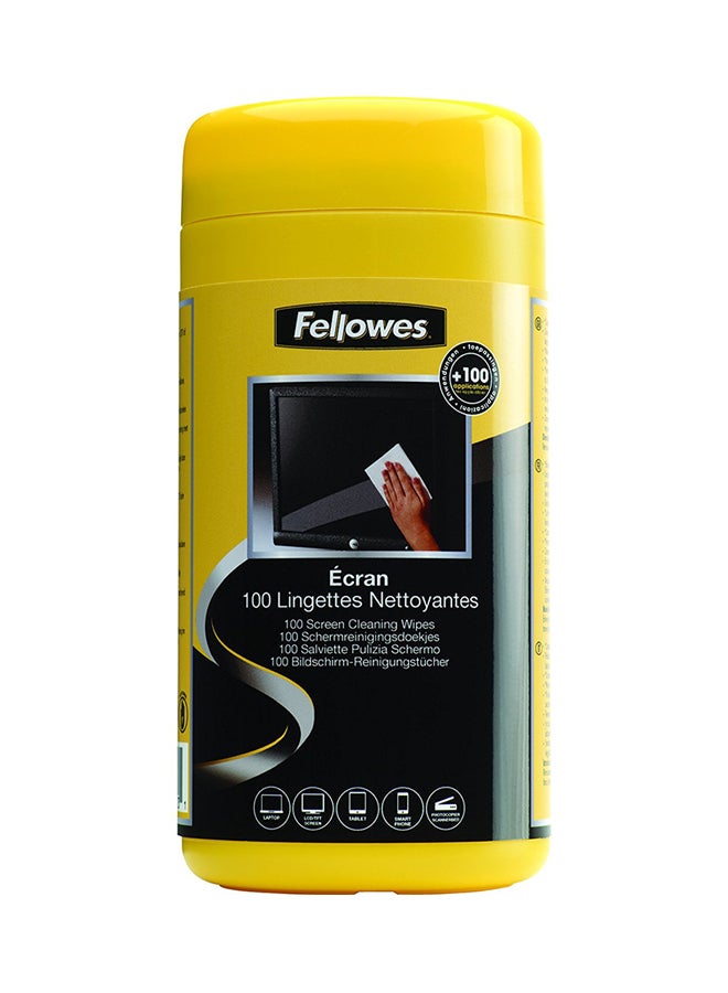 Fellowes Pack Of 100 Screen Cleaning Wipes Multicolour  - Image 2