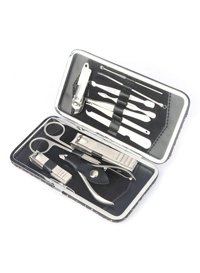 12-Piece Nail Clippers Manicure And Pedicure Set Silver