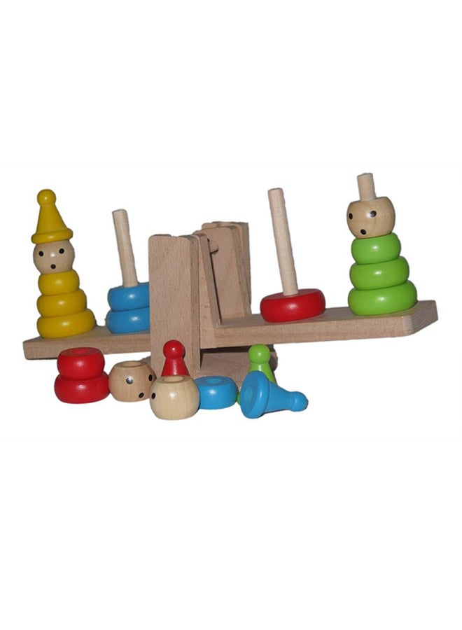 Clown Stacking Ring Balancing Wooden Educational Toy  - Image 2