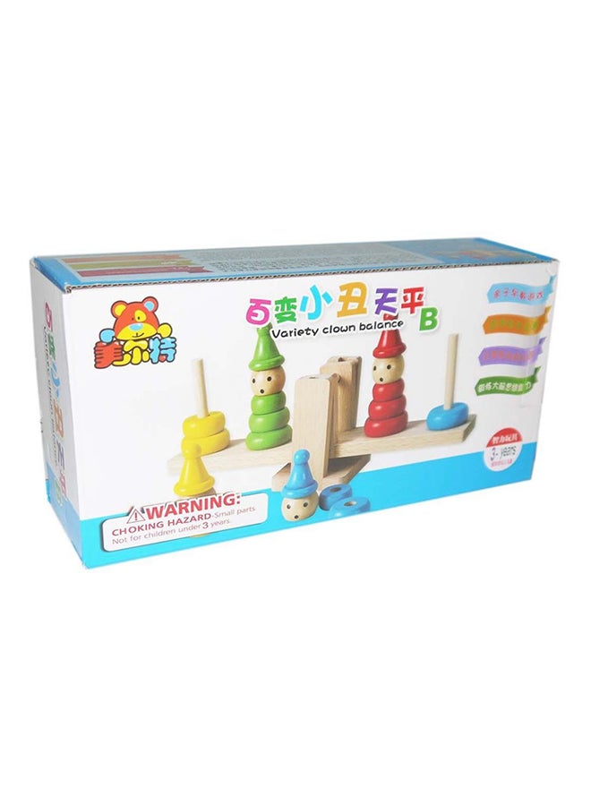 Clown Stacking Ring Balancing Wooden Educational Toy  - Image 3