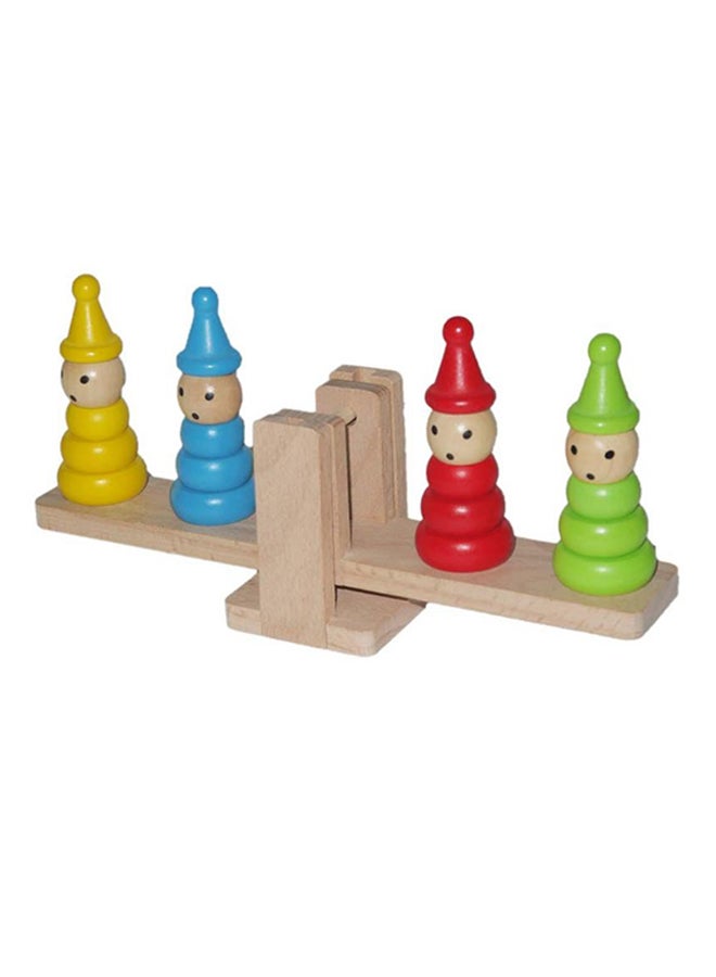 Clown Stacking Ring Balancing Wooden Educational Toy  - Image 4