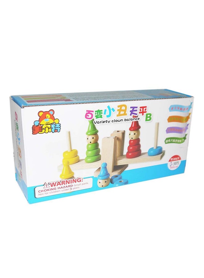 Clown Stacking Ring Balancing Wooden Educational Toy  - Image 5