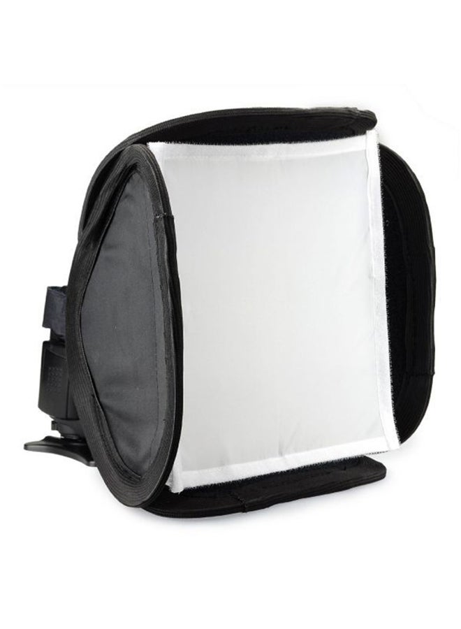 Fancier Portable Speedlight Softbox With L-Bracket 9inch Black/White