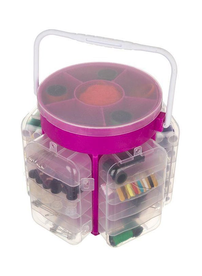 210-Piece Sewing Kit Organizer Pink - Image 1
