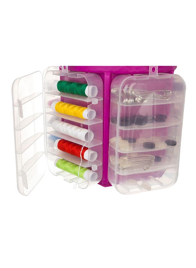 210-Piece Sewing Kit Organizer Pink - Image 4