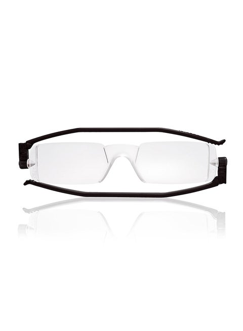 Rectangular Frame Reading Glasses Black +1.00