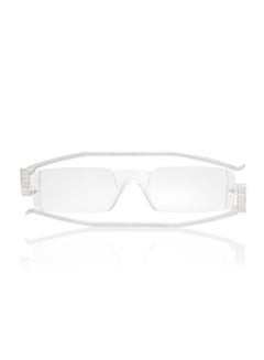 Rectangular Frame Reading Glasses White +2.50