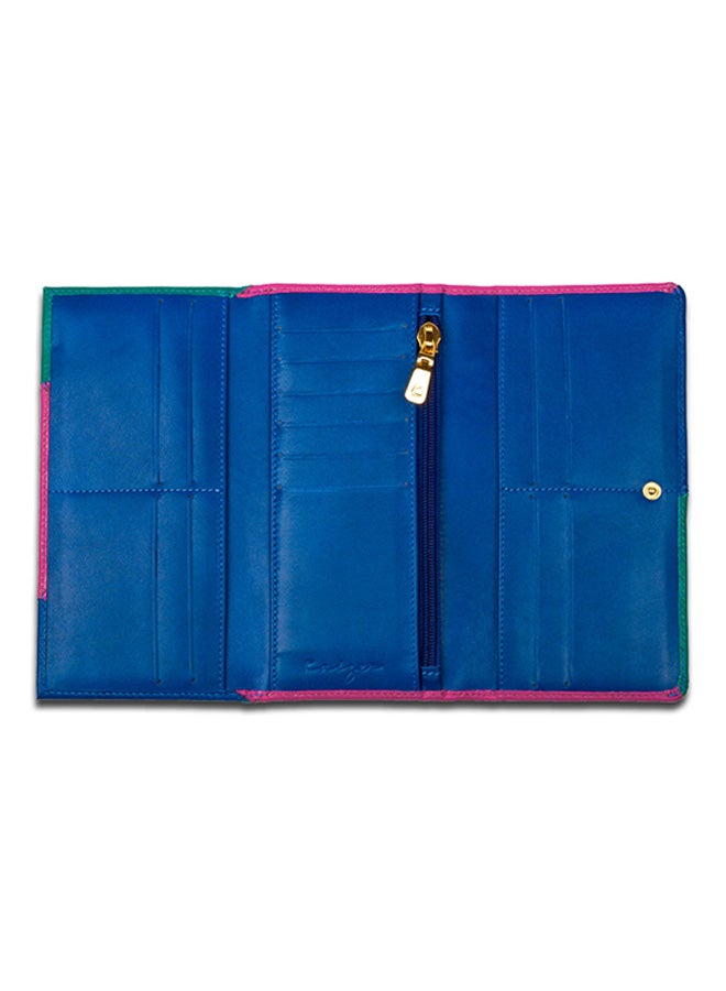 Kaizer Allure Leather Wallet Pink/Green/Blue  - Image 3