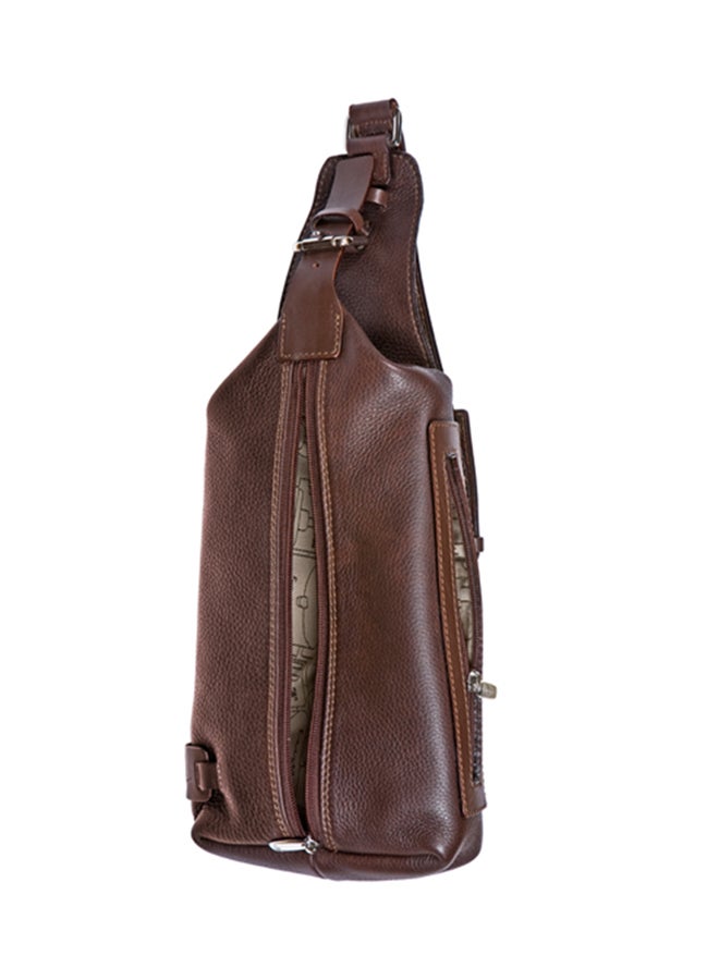 Kaizer City Leather Body Bag Dark Brown  - Image 3