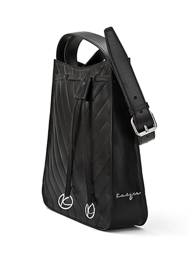 Kaizer Viva Leather Hobo Bag Black  - Image 2