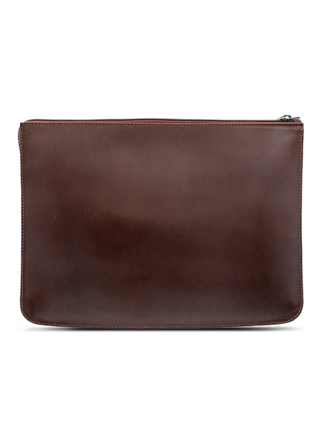 Kaizer Adroit Leather Document And Macbook Sleeve Dark Brown  - Image 2