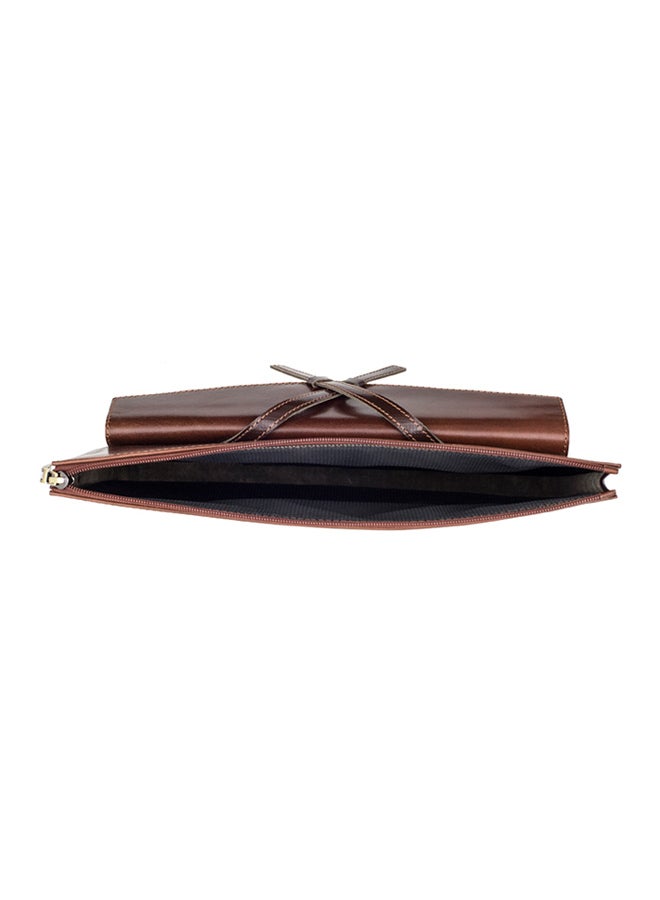 Kaizer Adroit Leather Document And Macbook Sleeve Dark Brown  - Image 4