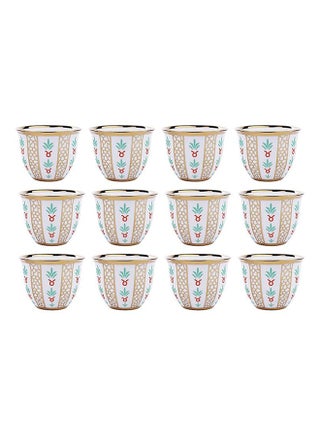 12-Piece Arabic Coffee Cup Set White/Gold - v1514190482/N13068006A_1