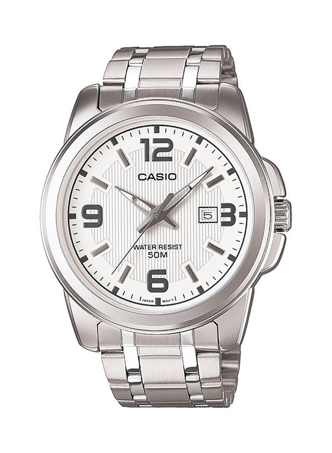 CASIO Men's Stainless Steel Analog Wrist Watch MTP-1314D-7AVDF - 45 mm - Silver  - Image 1