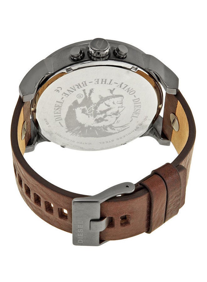 DIESEL Men's Mr. Daddy 2.0 Round Shape Leather Band Chronograph Wrist Watch 57 mm - Brown - DZ7314 - Image 2
