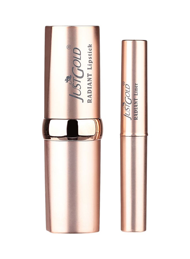 JUST GOLD Radiant Lipstick And Lip Liner 01 Red  - Image 1