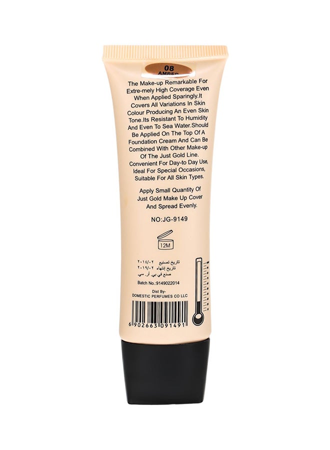 JUST GOLD Make cover Face Foundation 08 Beige  - Image 2