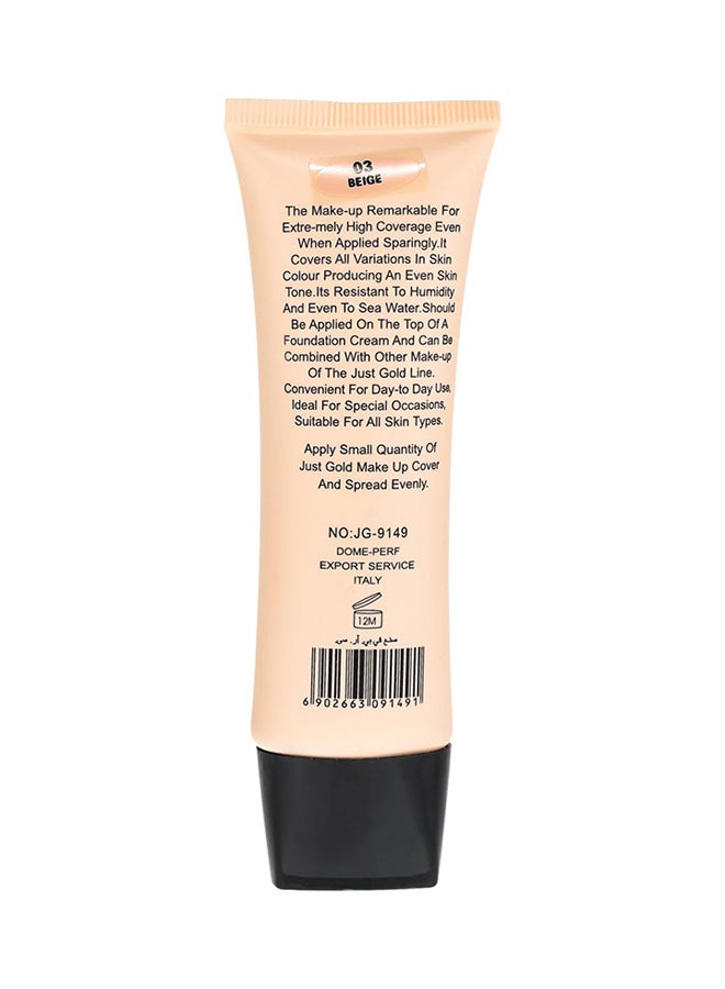 JUST GOLD Make cover Face Foundation 03 Beige  - Image 2