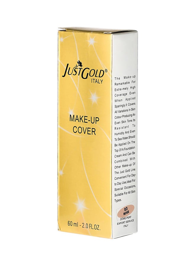 JUST GOLD Make cover Face Foundation 03 Beige  - Image 4