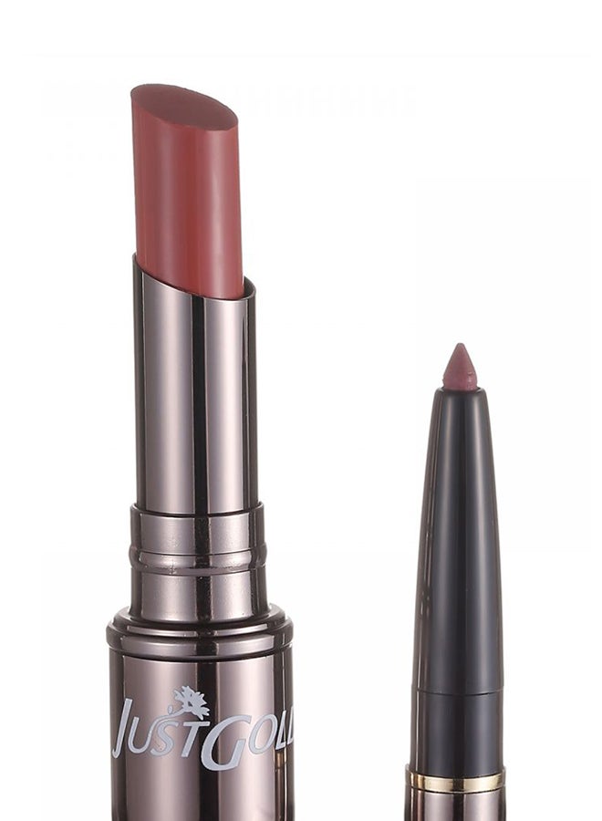 JUST GOLD 2-In-1 Moisture Lipstick 08 Brown  - Image 2