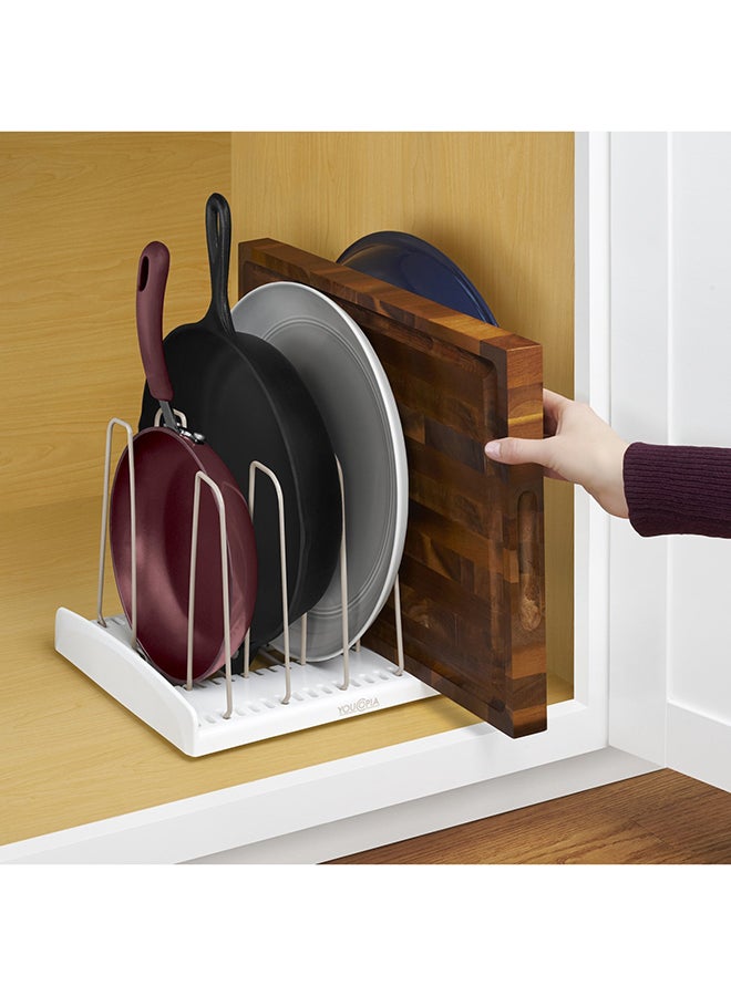 Storemore Adjustable Cookware Rack White