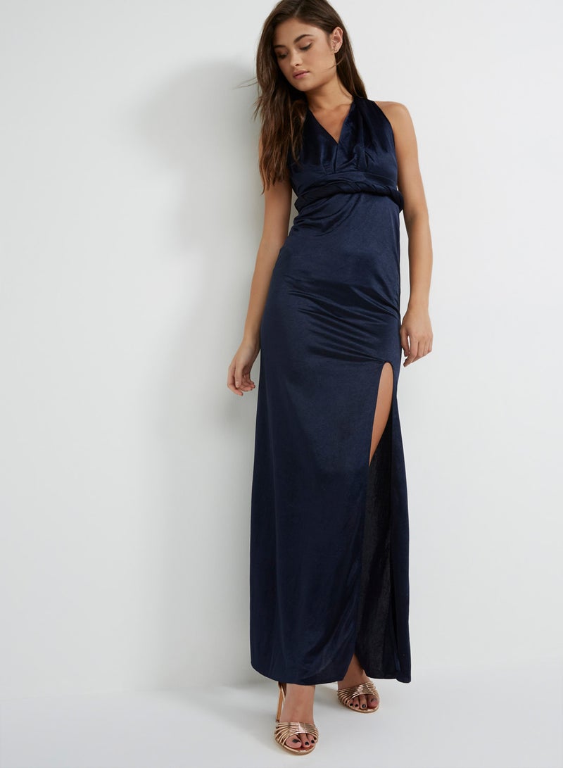 tfnc LONDON - Felpa Polyester Maxi Dress Navy - Image 1