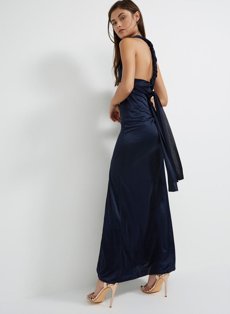tfnc LONDON - Felpa Polyester Maxi Dress Navy - Image 1