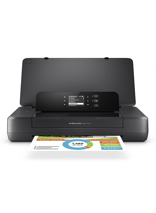 HP - OfficeJet 202 Color Portable Mobile Printer, Easy Business Printing, Up to 9 ppm Print Speed, Up to 1200 x 1200 dpi, Up to 50 Paper Input, 1 USB 2.0; Wi-Fi, Black - Image 1