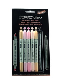 COPIC Set Of 6 Ciao Skin Tone Marker Multicolour 