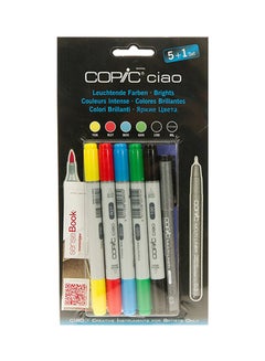 COPIC Set Of 6 Ciao Bright Marker Multicolour 