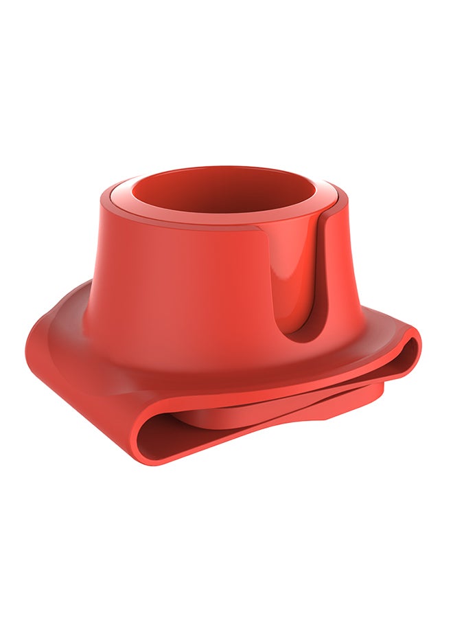 CouchCoaster - Original & Patented Armrest Couch Cup Holder, Rosso Red - A Weighted, Silicone, Anti Slip Coaster Stops Spills On Your Sofa, Armchair Or Recliner & Keeps Drinks in Reach Rossa Red One size fits all - Image 1