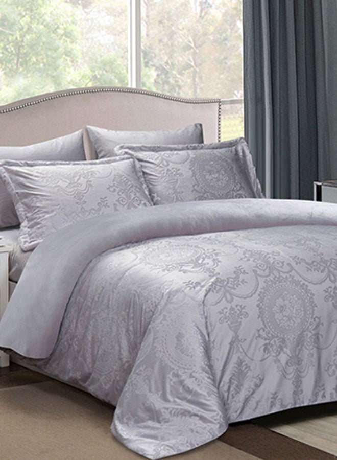 Valentini 6-Piece Comforter Set Velvet Grey 