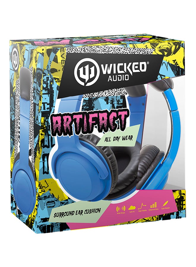 WICKED AUDIO - Artifact Over Ear Headphone Blue - Image 1