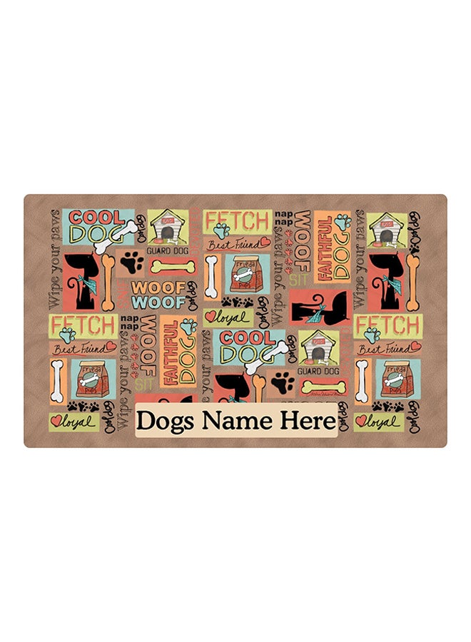 Cool Dog Bowl Place Mat Multicolour 12X20cm - v1514369339/N12620307A_1