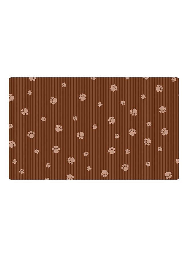 Dog Bowl Paw Stripe Place Mat Brown 16X28cm - v1514369341/N12620310A_1