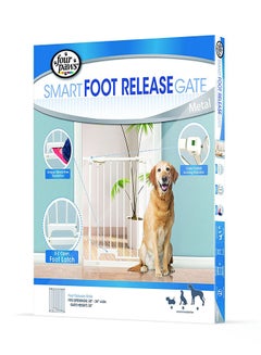 four paws Foot Release Metal Gate White 30-34x32inch  - Image 2