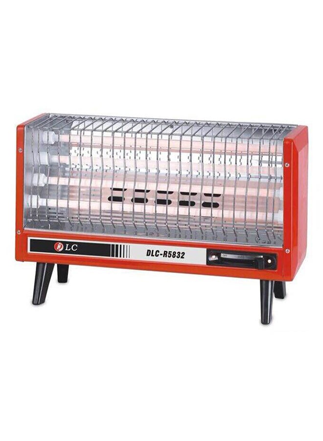 دي إل سي  مدفأة كهربائية بقدرة 2000 وات DLC-R5832 أحمر/فضي