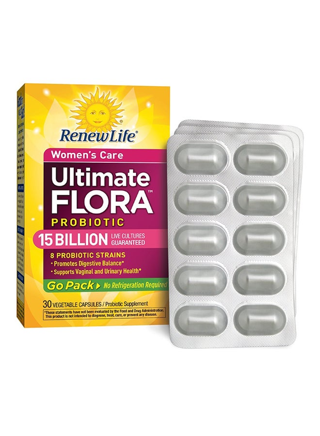 كبسولات ألتيميت فلورا بروبايوتك، عبوة تحتوي 30 قرصاً