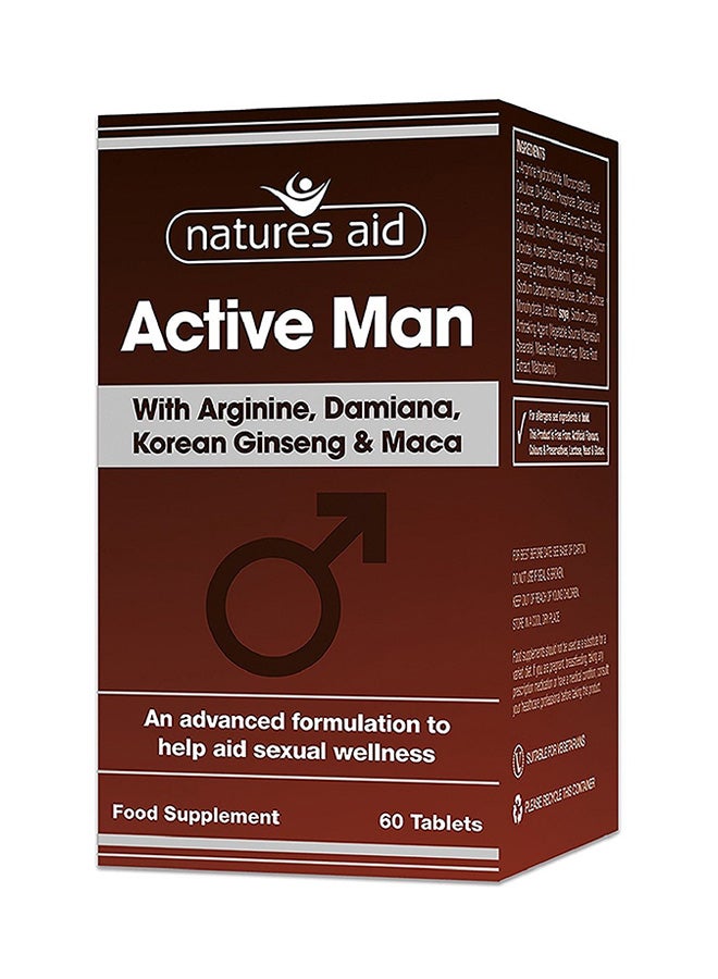 Natures Aid Pack Of 60 Active Man Tablets - Image 1