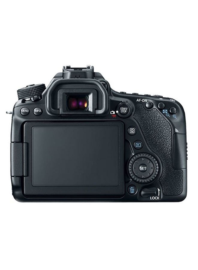 كاميرا رقمية ذات عدسة أحادية عاكسة EOS 80D بعدسات EF-S مقاس 18-135 مم ببعد بؤري 3.5-5.6 IS STM، تتميز بدقة 24.2 ميجابكسل وشاشة LCD لمسية وواي فاي مدمج لمشاركة الصور