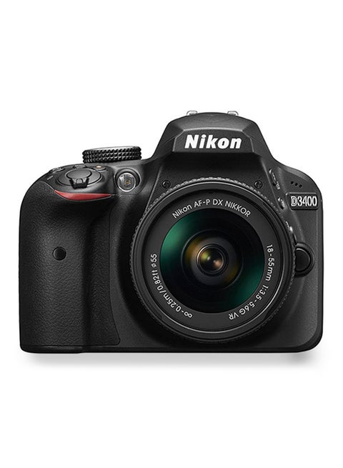 D3400 DSLR With AF-P DX NIKKOR 18-55mm f/3.5-5.6G VR Lens 24.2MP And Bluetooth