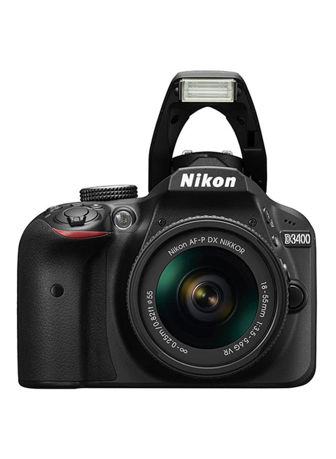 D3400 DSLR With AF-P DX NIKKOR 18-55mm f/3.5-5.6G VR Lens 24.2MP And Bluetooth