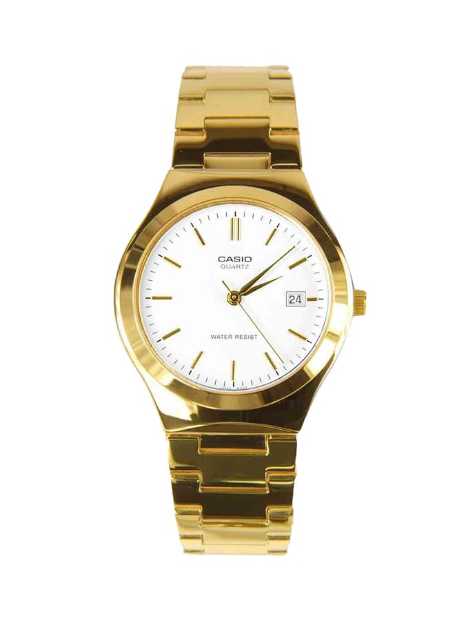 كاسيو ساعة يد إنتايسر بعقارب مقاومة للماء بسوار من الإستانلس ستيل طراز MTP-1170N-7A - قياس 36 مم - ذهبي للرجال - Image 1