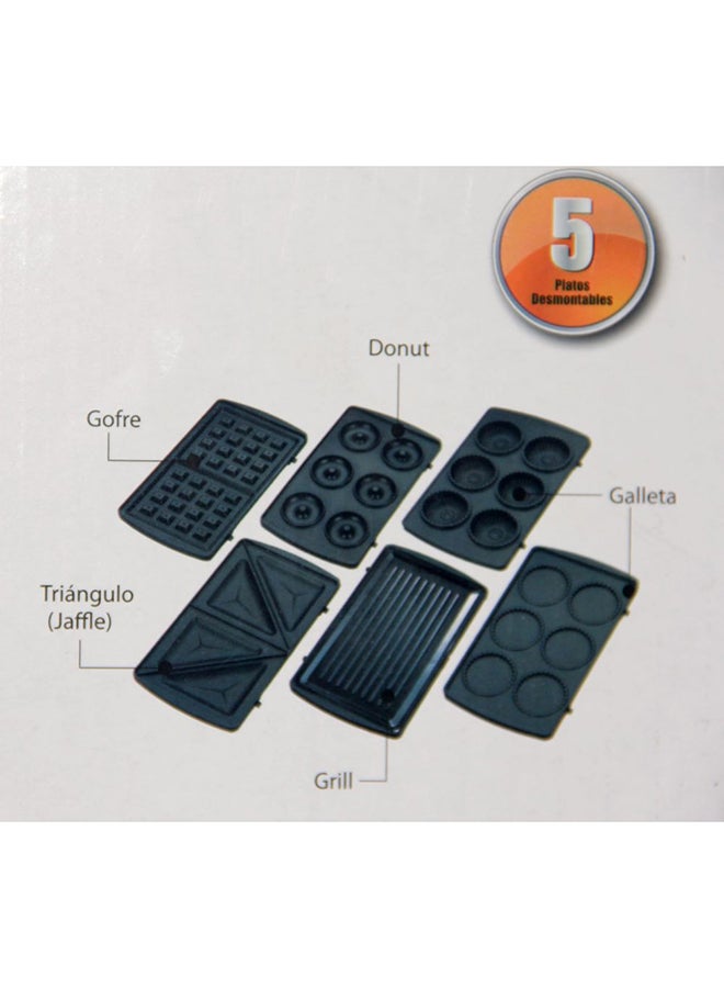 ORBIT 5-In-1 Sandwich Maker 760W 760.0 W 2724290870256 Black - Image 2