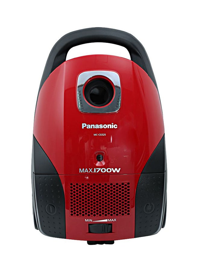 باناسونيك مكنسة كهربائية كانستر سعة 4 لترات وقدرة 1700 وات 4 L 1700 W MCCG525R أحمر وأسود - Image 2