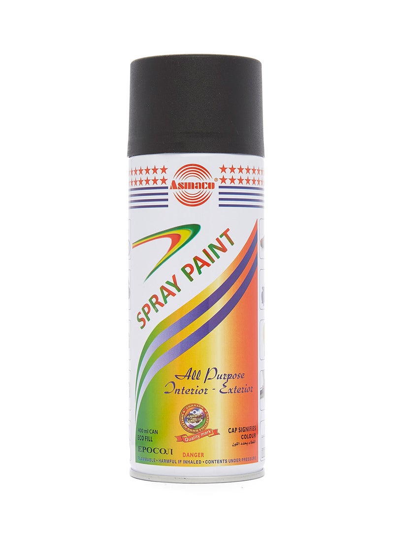 Asmaco Spray Paint Matt Black 400mm Matt Black 400mm - Image 1