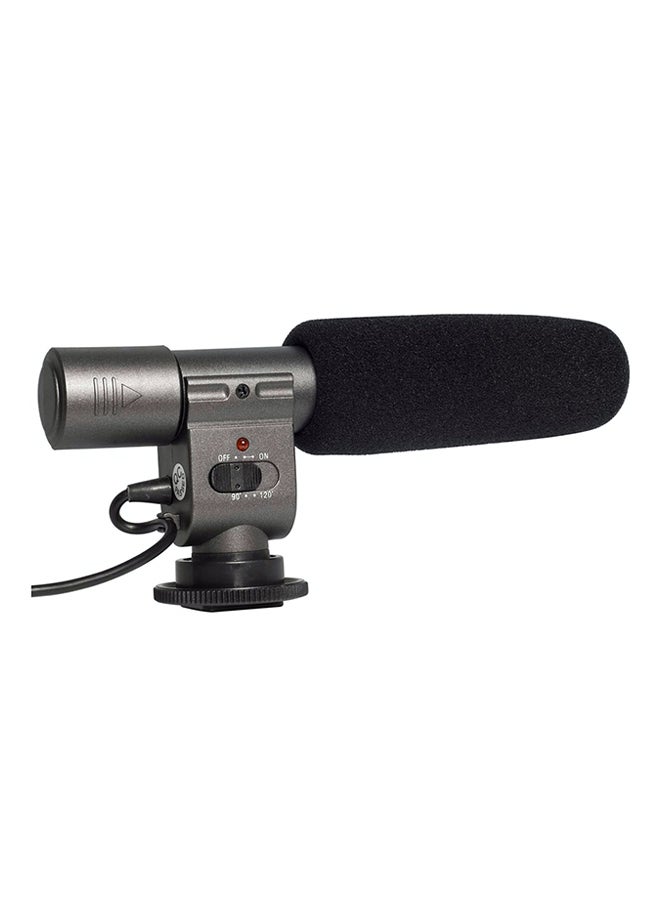 Professional Stereo Shotgun Microphone Black