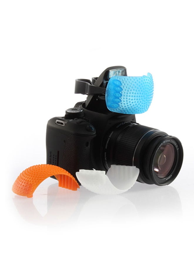 Pop Up Flash Diffuser Cover For DSLR/SLR Cameras Blue/Orange/White 